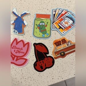 Dutch Bros Sticker 6 Set Colorful Sticker Set with Various Designs NWT